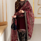 Velvet 3PC Embroidered BQ-1010