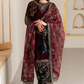 Velvet 3PC Embroidered BQ-1010