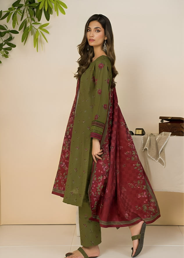 Dhanak 3PC Embroidered Q0315