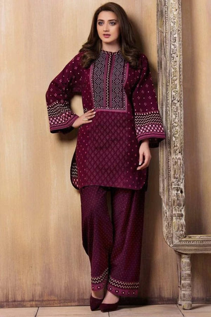 Linen-2pc Embroidered- 3418 - QQ