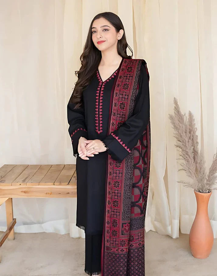 Dhanak 3PC Embroidered Q0293