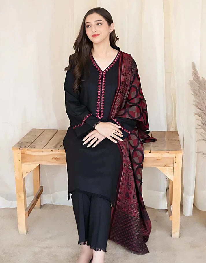 Dhanak 3PC Embroidered Q0293