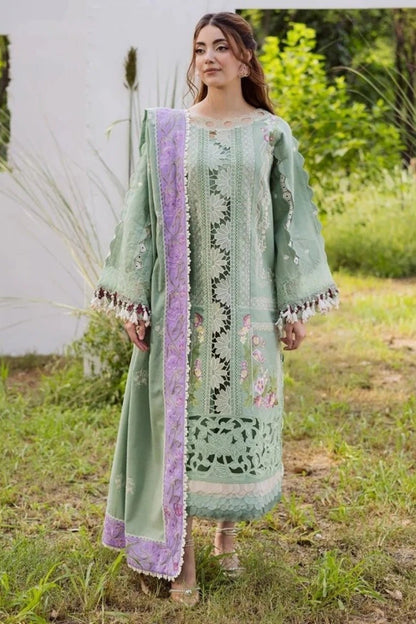 Lawn-3PC Embroidered With Chiffon Ready to Wear Dupatta-5288 - QQ
