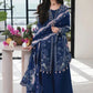 Lawn-3PC Embroidered Shirt with Organza Embroidered Dupatta - 5222
