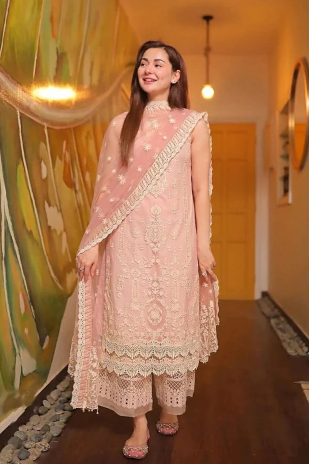 FAIZA SAQLAIN Lawn 3PC Embroidered With Organza Embroidered Dupatta-1049