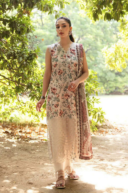 3PC Lawn Printed Shirt With Digital Printed Dupatta-1615 - QQ