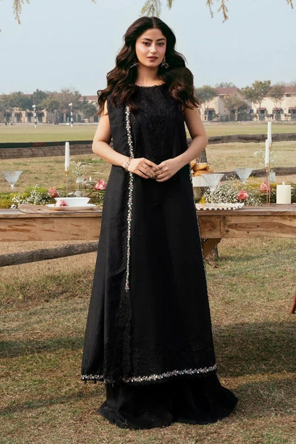 Lawn-3PC Chikankari Embroidered With Khadi Net Embroidered Dupatta-5280 - QQ