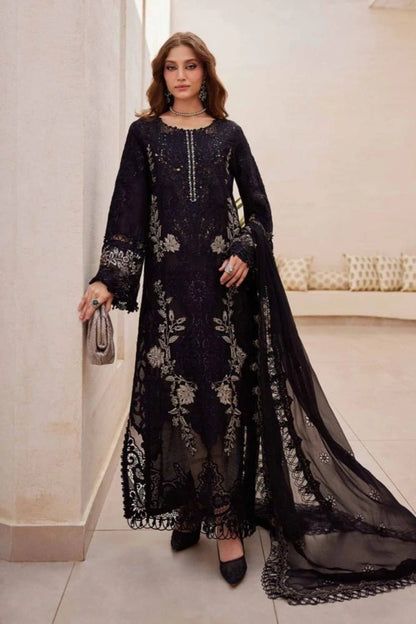 Lawn-3PC Sequence Embroidered Shirt With Khadi Net Embroidered Dupatta-5314 - QQ