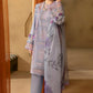 Lawn-3PC Chikakari Embroidered Shirt With Organza Printed Dupatta-5172