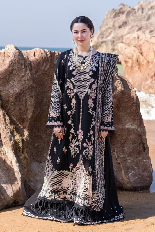 Lawn-3PC Embroidered Shirt With Organza Embroidered Dupatta-5400 - QQ