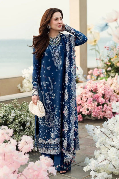 Lawn-3PC Embroidered Shirt With Khadi Net Embroidered Dupatta-5403 - QQ