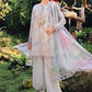 Lawn-3PC Chikankari Embroidered Shirt With Digital Printed Chiffon Dupatta-4021