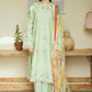 Dhanak-3PC Embroidered Shirt with Digital Printed Wool Shawl - 3238