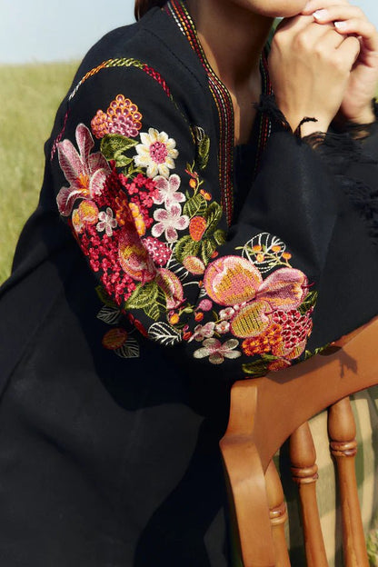 ZARA SHAHJAHAN 3PC Dhanak Embroidered Shirt With Digital Printed Shawl-294 - QQ