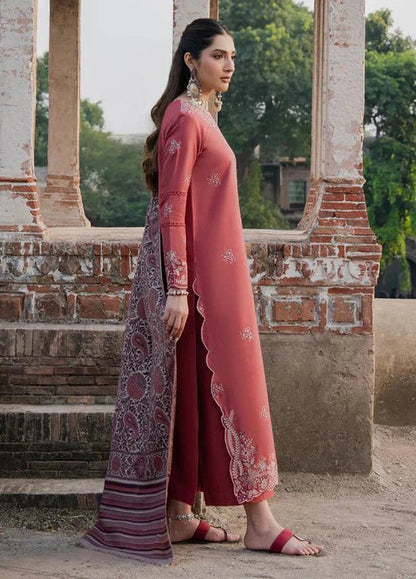 Lawn-3PC Embroidered Shirt with Digital Printed Jacquard Dupatta-5053 - QQ