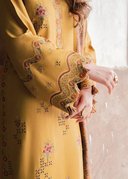 Lawn-3PC Chikankari Embroidered With Digital Printed Jacquard Dupatta-5044 - QQ