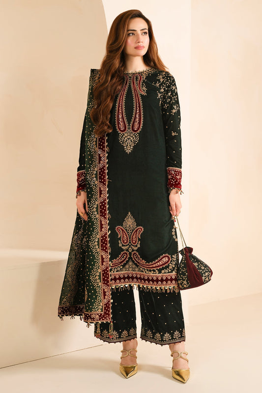 Jazmin - Embroidered Micro 9000 Velvet Formal JZ-999
