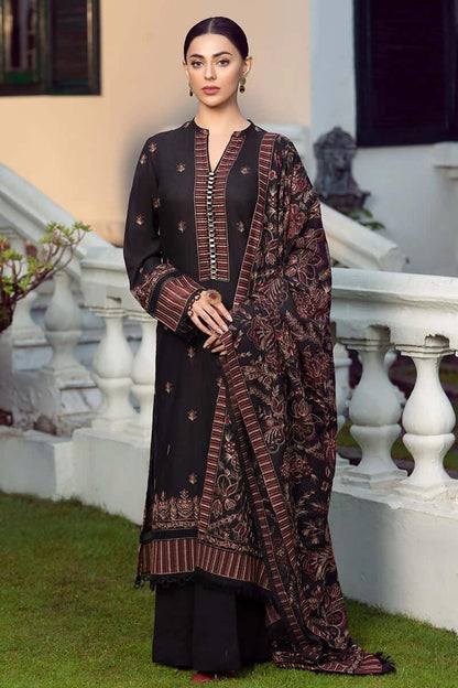 Dhanak-3PC Embroidered Shirt with Dhanak Embroidered Shawl- 580 - QQ
