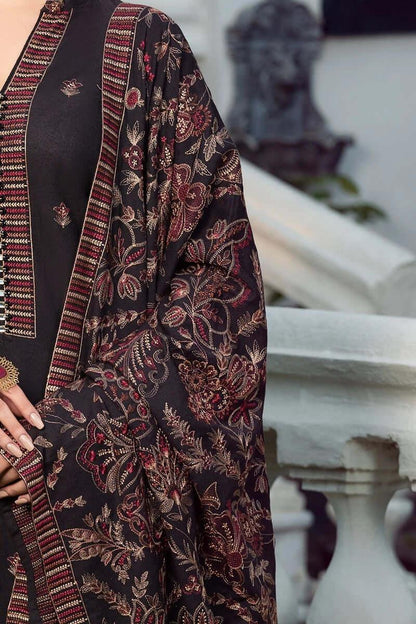 Dhanak-3PC Embroidered Shirt with Dhanak Embroidered Shawl- 580 - QQ