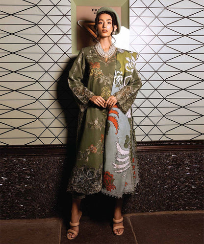 MUSHQ Dhanak 3PC Embroidered With Digital Printed Wool Shawl-103 - QQ