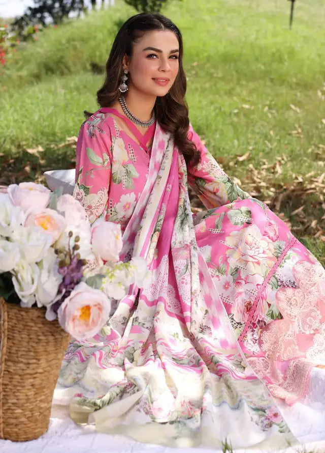 Elaf 3 Piece Embroidered Lawn Q630