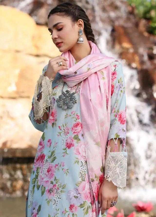 Elaf 3 Piece Embroidered Lawn Q633