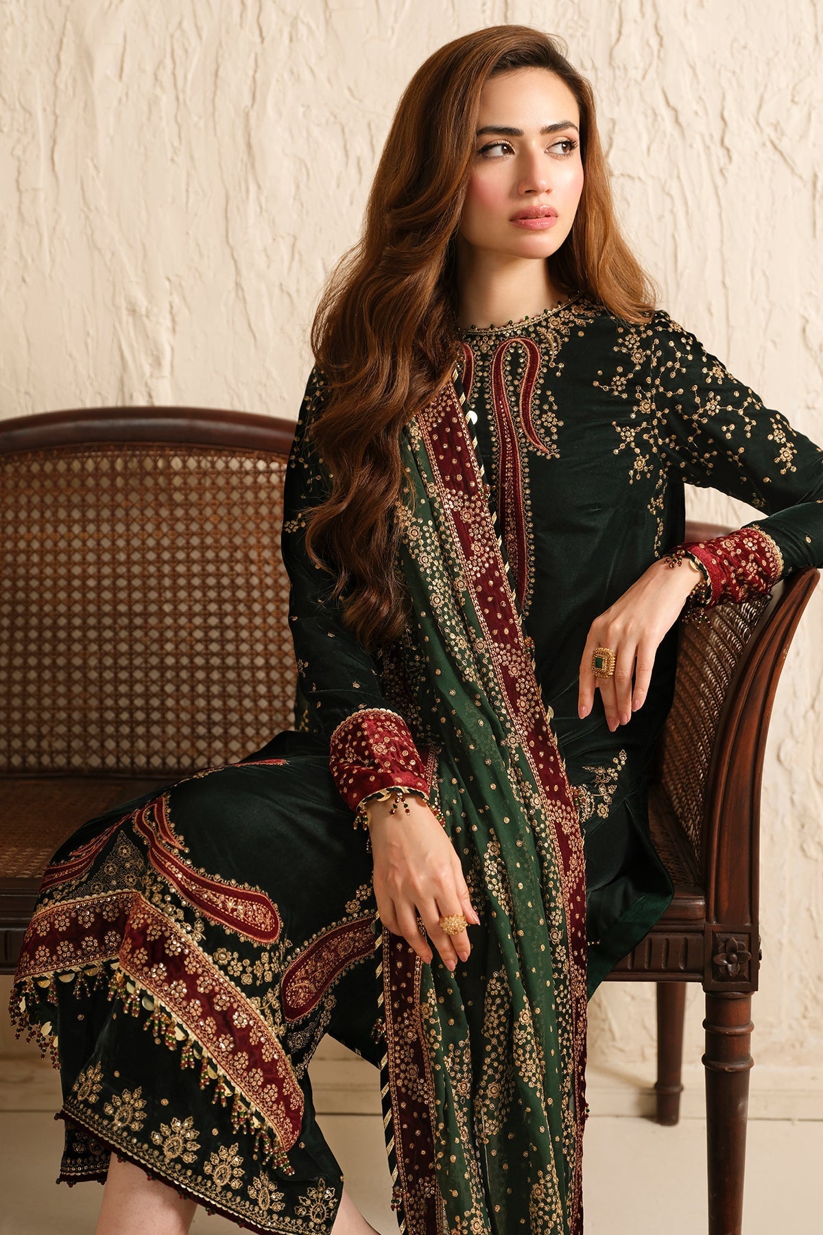 Jazmin - Embroidered Micro 9000 Velvet Formal JZ-999