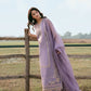 Lawn-3PC Chikankari Embroidered Shirt With Khadi Net Embroidered Dupatta-5285