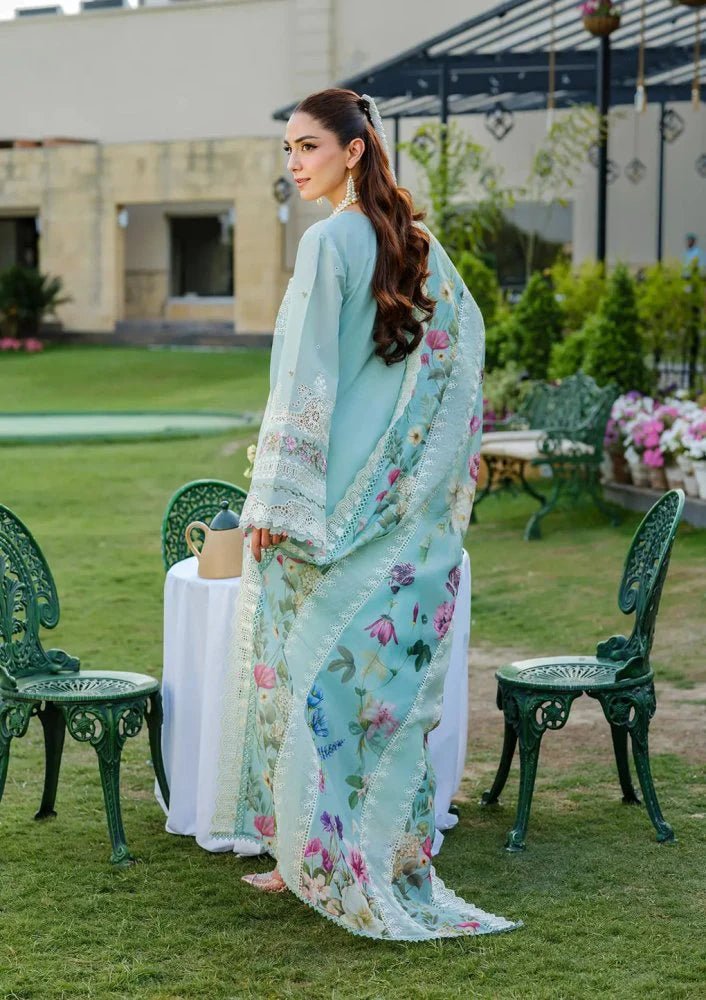 Lawn-3PC Chikankari Embroidered Shirt With Khadi Net Embroidered Dupatta-5317 - QQ