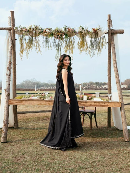 Lawn-3PC Chikankari Embroidered With Khadi Net Embroidered Dupatta-5280 - QQ