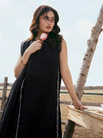 Lawn-3PC Chikankari Embroidered With Khadi Net Embroidered Dupatta-5280 - QQ