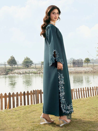 Lawn-3PC Chikankari Embroidered With Organza Embroidered Dupatta-5283 - QQ