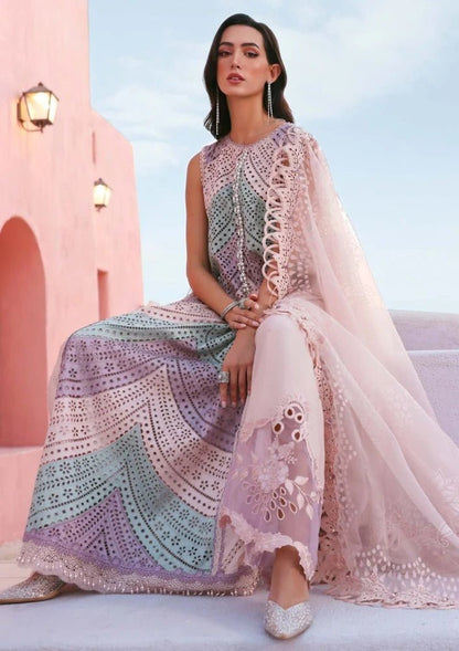 Lawn-3PC Chikankari Embroidered With Silk Embroidered Dupatta-5296 - QQ