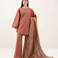 Lawn 3PC Embroidered Shirt with Digital Printed Jacquard Dupatta-5194