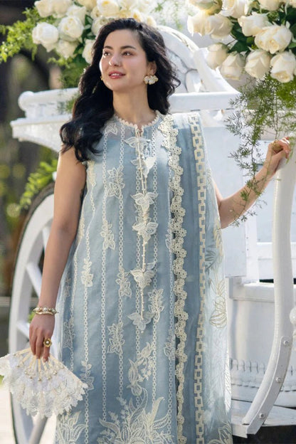Lawn-3PC Embroidered Shirt With Digital Printed Jacquard Dupatta-5309 - QQ