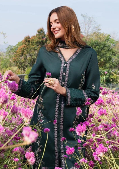 Lawn-3PC Embroidered Shirt With Digital Printed Jacquard Dupatta-5330 - QQ