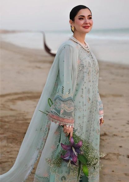 Lawn-3PC Embroidered Shirt With Khadi Net Embroidered Dupatta-5220 - QQ