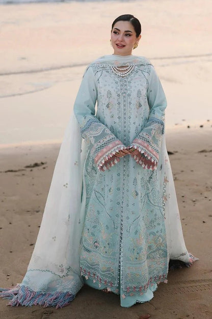Lawn-3PC Embroidered Shirt With Khadi Net Embroidered Dupatta-5220 - QQ