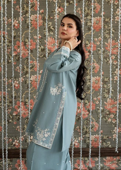 Lawn-3PC Embroidered Shirt With Khadi Net Embroidered Dupatta-5313 - QQ