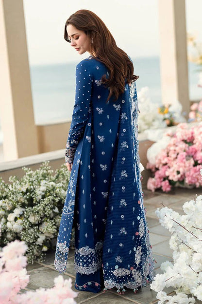 Lawn-3PC Embroidered Shirt With Khadi Net Embroidered Dupatta-5403 - QQ