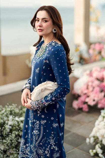 Lawn-3PC Embroidered Shirt With Khadi Net Embroidered Dupatta-5403 - QQ
