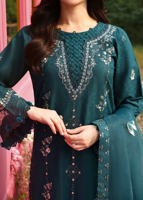 Lawn-3PC Embroidered Shirt With Khadi Net Printed Dupatta-5263 - QQ