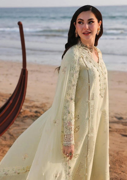 Lawn-3PC Embroidered Shirt with Organza Embroidered Dupatta - 5213 - QQ