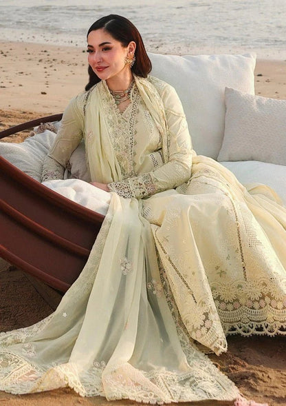Lawn-3PC Embroidered Shirt with Organza Embroidered Dupatta - 5213 - QQ