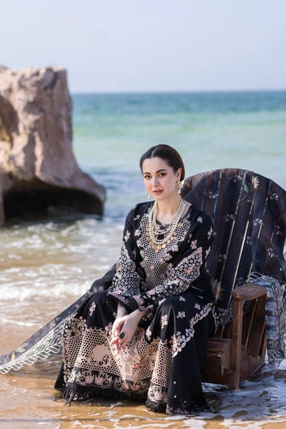 Lawn-3PC Embroidered Shirt With Organza Embroidered Dupatta-5400 - QQ