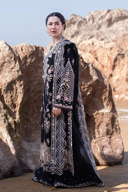 Lawn-3PC Embroidered Shirt With Organza Embroidered Dupatta-5400 - QQ