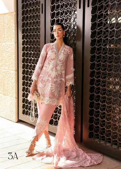Lawn-3PC Embroidered With Chiffon Digital Printed Dupatta - 5277 - QQ