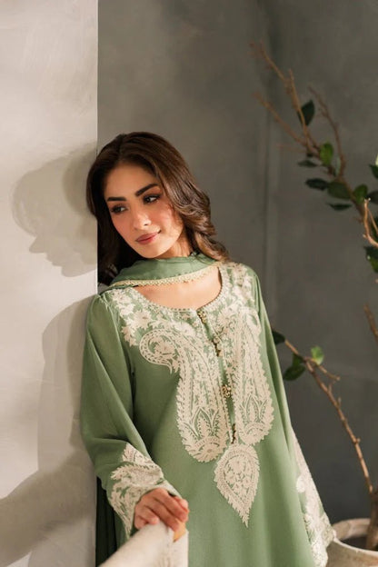 Lawn-3PC Embroidered With Chiffon Ready to Wear Dupatta-5221 - QQ