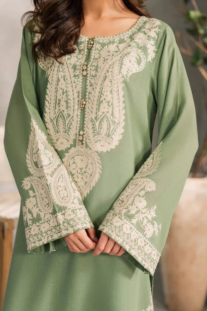 Lawn-3PC Embroidered With Chiffon Ready to Wear Dupatta-5221 - QQ