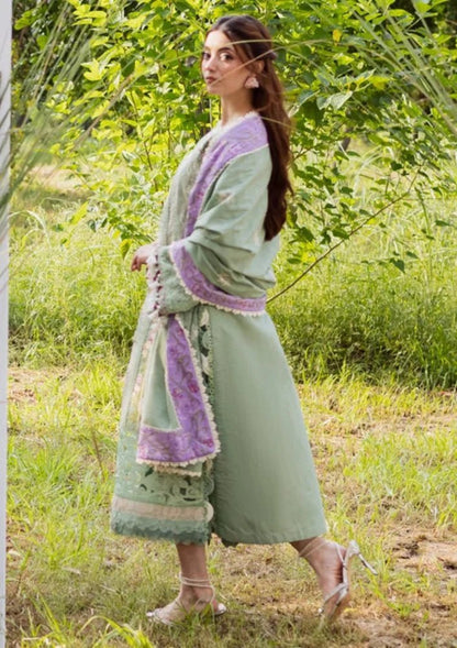 Lawn-3PC Embroidered With Chiffon Ready to Wear Dupatta-5288 - QQ